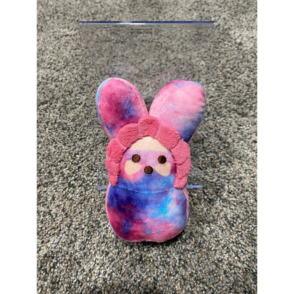 Peeps Plush‎ Bunny Unisex Small Pink Excellent Galaxy Tie Dye Ruffle Detail